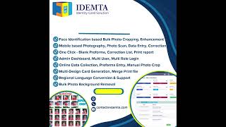 IDEMTA ID Card Software  One stop for all your ID Card Needs idcardsoftware idcards  photocrop [upl. by Rod]