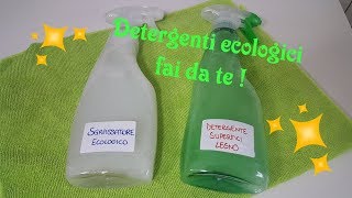 DETERGENTE MOBILI E SGRASSATORE FAI DA TE [upl. by Gardie]