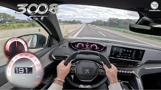 Peugeot 3008 GT LINE 131Hp TOP SPEED DRIVE on Autobahn [upl. by Gilbye508]