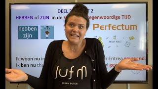 NT2 perfectumHEBBEN amp ZIJN voltooide tijd ik HEB gewandeldik BEN naar school gefietst😱learndutch [upl. by Tjader]