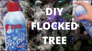 I TRIED TO DIY FLOCK MY CHRISTMAS TREE WITH FAKE SPRAY SNOW [upl. by Aidyl]