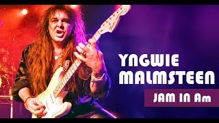 Yngwie Malmsteen Style Neoclassical Rock Ballad Backing Track Jam in Am [upl. by Ivgnout]