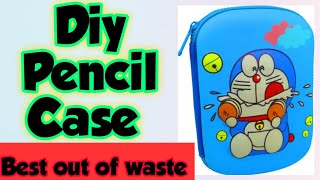 Diy Pencil CaseDay5how to make doremon pencil pouch at home 10daysdoremoncraftchallenge [upl. by Anuat242]