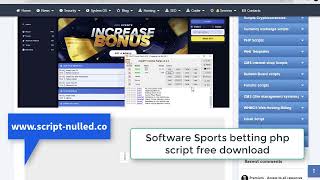 Software Sports betting php script free download [upl. by Ydissac]