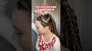 Criss cross braids hairstyle fyp explore hairstyle hairtutorial braids cutehairstyle haircare [upl. by Notsreik224]