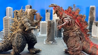 Godzilla Minus One vs Shin Godzilla  ゴジラ vs ゴジラ EPIC STOP MOTION BATTLE [upl. by Uhej]