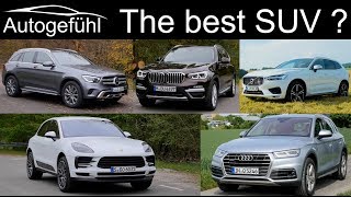 Porsche Macan vs Mercedes GLC vs BMW X3 vs Audi Q5 vs Volvo XC60 comparison REVIEW [upl. by Aneehsram]