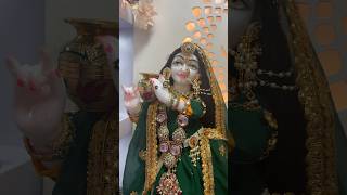 Mohini Ekadashi Shringar🦚💚Full video on channel 🌺mohiniekadashi2024radhakrishnashringarshorts [upl. by Eimarej]