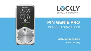 Lockly PIN Genie Pro Deadbolt Edition FULL Installation Video [upl. by Swane]