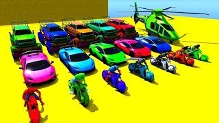 GTA V Mega Ramp Boats Cars Motorcycle Helicopter With Trevor and Friends Epic Stunt Map Challenge [upl. by Eceirahs]