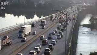 Multivehicle crash causing slowdowns on I83 bridge near Harrisburg [upl. by Irrabaj]