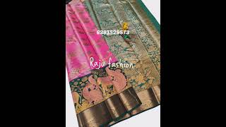 🌀Dharmavaram semi silk wedding sarees ✨Rs2900 only WhatsApp booking 6383529573shorts sarees [upl. by Marte]