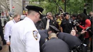 quotI CANT BREATHEquot  Police Shoving at 1030AM at Liberty Plaza occupywallstreet [upl. by Akimihs704]