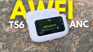 AWEI T56 ANC Review  cheaper than JBL Tour Pro 2 [upl. by Eibrab]