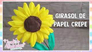 Girasol de papel Crepe  Flores de papel Crepe [upl. by Arriaet24]