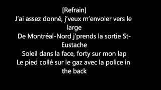 Koriass Montréal Nord paroleslyrics [upl. by Cirdla206]