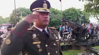 Arriada de la Bandera Nacional en perfecta Fusión Popular Militar Policial [upl. by Releyks532]