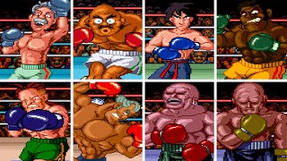 Super PunchOut  All Opponent Win Animations [upl. by Ahsikar627]