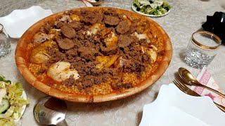 🍖🍽بركوكسالعيش على طريقة الغرب الجزائري مع سر طراوته بمناسبة المولد النبوي الشريف Berkoukes🍗✔ [upl. by Nnaira]