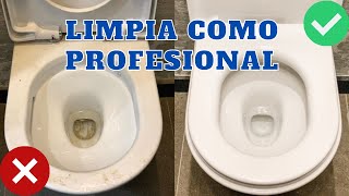 LIMPIEZA PROFESIONAL  COMO LIMPIAR EL INODORO RAPIDO FACIL Y EFICIENTE [upl. by Estis]