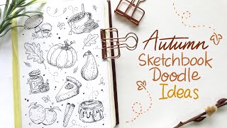 Sketchbook Drawing Ideas Quick Autumn Doodles [upl. by Rey]