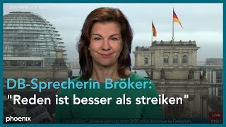 DBSprecherin Anja Bröker zum Tarifstreit mit der GdL [upl. by Rodavlas258]