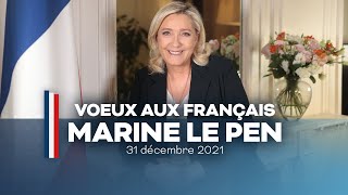 Voeux de Marine Le Pen aux Français pour 2022  M la France [upl. by Ynaffital]