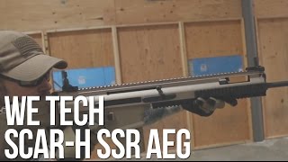 WE Tech FN SCARH SSR AEG Rifle Tan  AirSplat On Demand [upl. by Micky931]