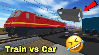 Train vs Car Accident  Indian Train Crossing 3D  Railroad Crossing 3D Pro  Train vs Car Crash [upl. by Yt]