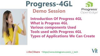 Progress4GL Introduction Of Progress 4GL vitechtalks6017  What is Progress 4GL  VITechTalks [upl. by Suivatnad]