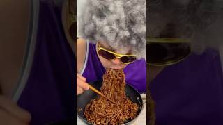 Afro hair dude tries chapagetti ramen Mukbang ASMR mukbang asmr [upl. by Benton]