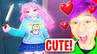 LANKYBOXS EVIL GIRLFRIEND TRAPPED US AI YANDERE GIRLFRIEND SIMULATOR [upl. by Firehs969]