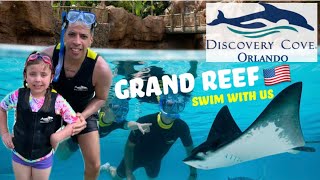 Discovery Cove 🐬 Orlando Florida Grand Reef swim with us 🐠🐠🐠 [upl. by Naujek]