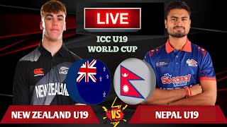 NEPAL U19 VS NEW ZEALAND U19 LIVE  ICC U19 WORLD CUP LIVE  LIVE NEPAL U19 VS NEW ZEALAND U19 [upl. by Egide]