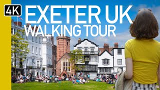 Exeter City UK Guided Walking Tour with Natural Sounds [upl. by Einahpad]