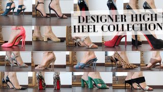 DESIGNER SHOE COLLECTIONHigh Heels 2021 I Try on and Review ft Chanel Louboutin Gianvito Rossi [upl. by Ydorb]