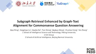 ECMLPKDD24 Subgraph Retrieval Enhanced by GraphText Alignment for Commonsense Question Answering [upl. by Chelsey681]