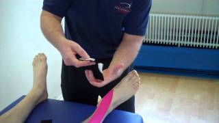 How to apply Kinesiology Taping for Tibialis Anterior Tendonopathy Anterior Shin Pain [upl. by Anilrahc]