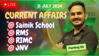 Current Affairs Week 4 July  RMS  RIMC  Sainik School  RMS JNV [upl. by Brittni]