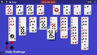 Microsoft Solitaire Collection  FreeCell Easy  February 12 2015  Daily Challenges [upl. by Aissatsana990]