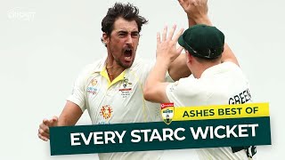 Best of the 202122 Ashes Every Mitch Starc wicket  KFC Top Deliveries [upl. by Hanad]