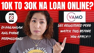 Vamo PH Loan Up To 30000 Pesos SEC Registered – WATCH THIS FIRST [upl. by Mihcaoj]