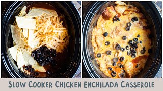 Slow Cooker Chicken Enchilada Casserole🍗🧀🌶️One of my most popular recipes [upl. by Siuqaj961]