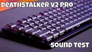 Razer DeathStalker V2 Pro linear switch sound test Linear Optical keyswitches [upl. by Rodney]