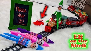 Prankster Elf Controls Our Train for 24 Hours Elf on the Shelf Day 22 [upl. by Catherina]