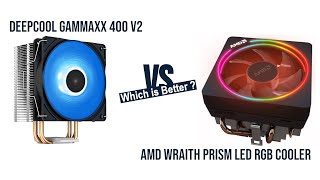 AMD Wraith Prism Stock Cooler vs Deepcool Gammaxx 400 V2 Fan Temperature comparison  2022 [upl. by Osrit]