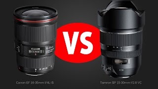 Lens Comparison Tamron 1530 f28 VC vs Canon 1635 f4L IS [upl. by Dlonyar357]