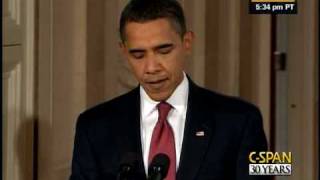 Pres Obamas First Press Conference [upl. by Travax478]