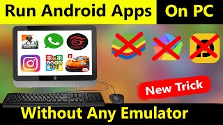 How to run android apps on your pc Without using any software [upl. by Ylrae727]