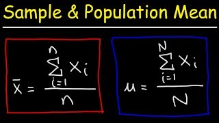 Sample Mean and Population Mean  Statistics [upl. by Eilahtan]